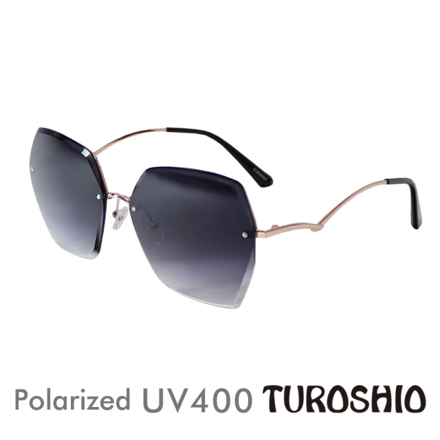 【Turoshio】不鏽鋼 高科技太空尼龍記憶鏡片太陽眼鏡 半框曲腳 黑水晶 H7147 C1(太陽眼鏡 尼龍鏡片)