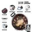 【CookPower 鍋寶】歐風快鍋6L-IH/電磁爐適用(6L快鍋含蓋*1+玻璃鍋蓋*1+蒸盤*1+蒸架*1)