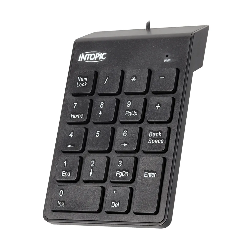 【INTOPIC】KBD-N91 有線數字鍵盤(巧克力鍵帽)