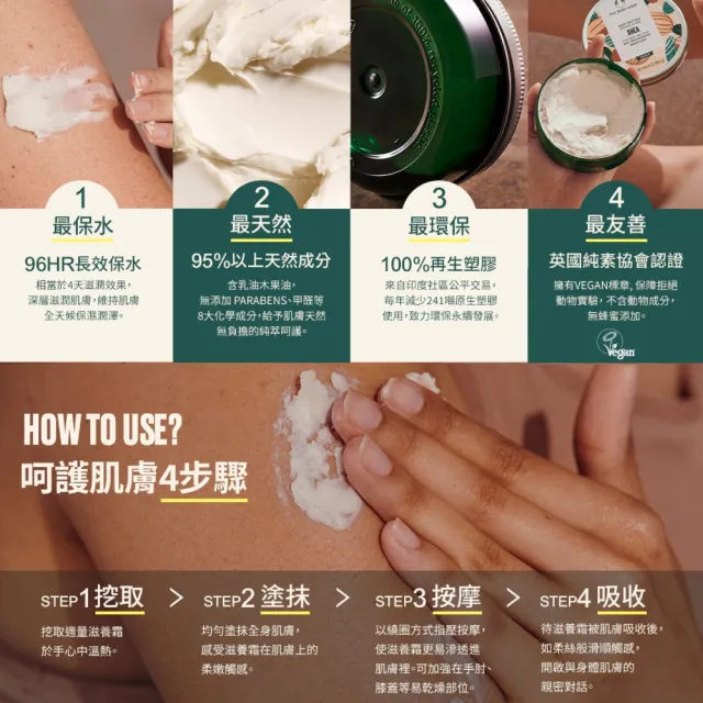 【THE BODY SHOP 美體小舖】乳油木果修護身體滋養霜(200ML/身體乳/身體保養)