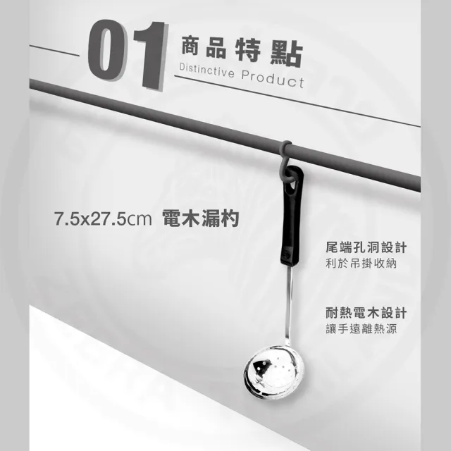 【ZEBRA 斑馬牌】304不鏽鋼電木漏杓 3吋 撈杓 孔杓(SGS檢驗合格 安全無毒)