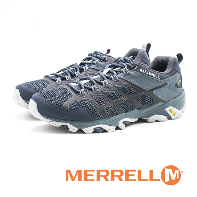 MERRELL 男 健走鞋 耐磨抗菌 防水 登山鞋 運動鞋 防臭緩震 多功能 男鞋(藍)