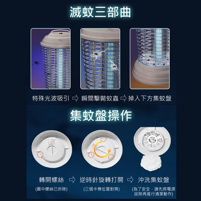 【SDL 山多力】15W電子捕蚊燈(SL-3026)
