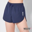 【Mollifix 瑪莉菲絲】水陸雙面運動短褲瑜珈褲、瑜珈服、Legging(深海藍)