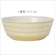 【DANICA】陶製餐碗 長點黃15.5cm(飯碗 湯碗)