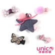 【UNICO】兒童 韓風小公主多變花樣全包布髮夾/髮飾--5入組(髮飾/配件/聖誕)