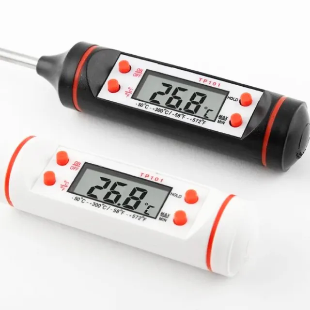 【測量用具】料理烘焙探針電子溫度計(測溫 溫度計 油溫計 水溫計 油溫度計 烘培 咖啡 奶瓶)