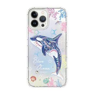 【KnowStar】APPLE iPhone 13 Pro 6.1吋 奧地利彩鑽防摔手機殼-藍色海洋(鏡頭孔增高版)