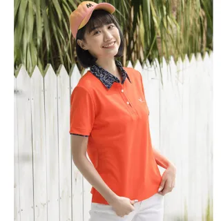【LEIDOOE】青花瓷休閒女短POLO衫(16891橘)