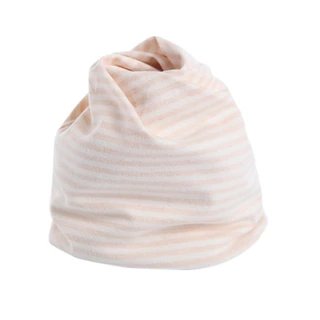 【Angel 天使霓裳】孕婦堆堆帽 溫暖條紋 棉質孕婦月子堆堆包頭保暖帽(膚F)
