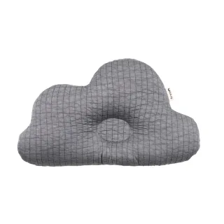 【Lolbaby】3D立體純棉造型嬰兒枕(雲朵-灰)