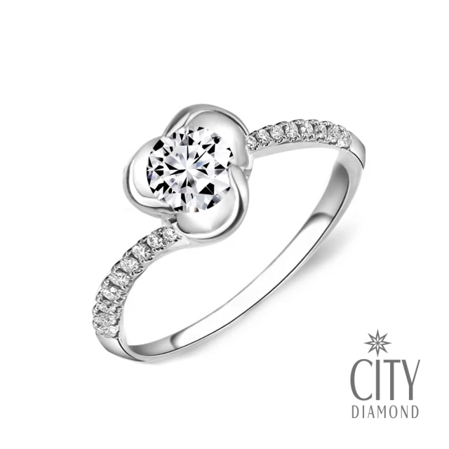 City Diamond 引雅 『交織玫瑰』30分 華麗鑽石戒指/求婚鑽戒