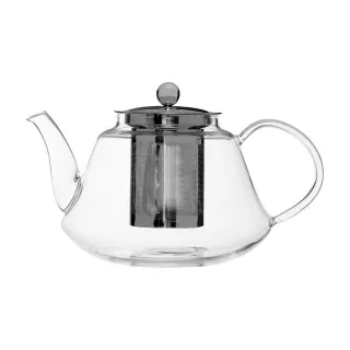 【Premier】寬底玻璃濾茶壺 1.2L(泡茶 下午茶 茶具)