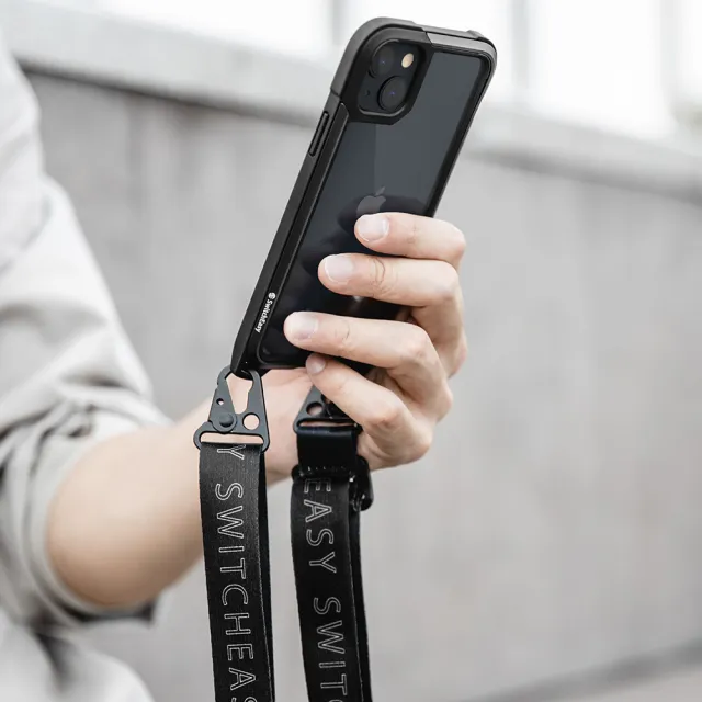 【SwitchEasy 魚骨牌】iPhone 13 Pro 6.1吋 Odyssey 掛繩軍規防摔金屬手機殼(頸掛殼 吊繩殼 背帶殼)