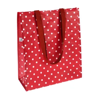 【Rex LONDON】環保購物袋 點點紅(購物袋 環保袋 收納袋 手提袋)