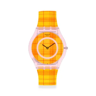 【SWATCH】SKIN超薄系列 FIRE MADRAS 01 熱情紗麗 手錶 瑞士錶 錶(34mm)