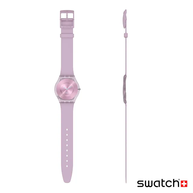 【SWATCH】SKIN超薄系列手錶SWEET PINK薰衣草 男錶 女錶 瑞士錶 錶(34mm)