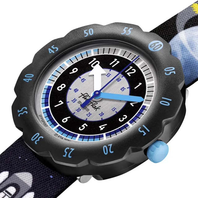 【Flik Flak】兒童錶 MOON AND BACK 月球探險 菲力菲菲錶 手錶 瑞士錶 錶(34.75mm)