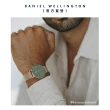 【Daniel Wellington】DW 手錶  Petite Emerald 36mm幻彩森林綠米蘭金屬錶-香檳金框(DW00100481)