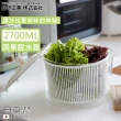 【日本山研工業】日本製蔬果清洗脫水機/手轉瀝水籃/洗米器-小(瀝水 脫水 洗米)