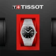 【TISSOT 天梭】PRX 系列 70年代復刻石英錶-銀x黑/40mm 送行動電源(T1374101105100)