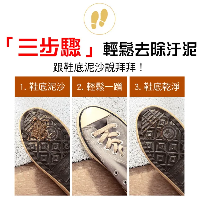 【新錸家居】高彈耐磨PVC絲圈地墊 玄關墊 進門墊45*75cm(刮泥沙踏墊 貓咪貓爪動物卡通 防滑止滑墊門口墊)