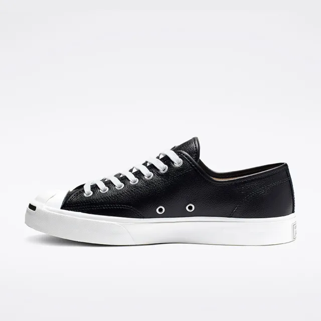 【CONVERSE】JACK PURCELL 開口笑 低筒 黑色 皮革(164224C)