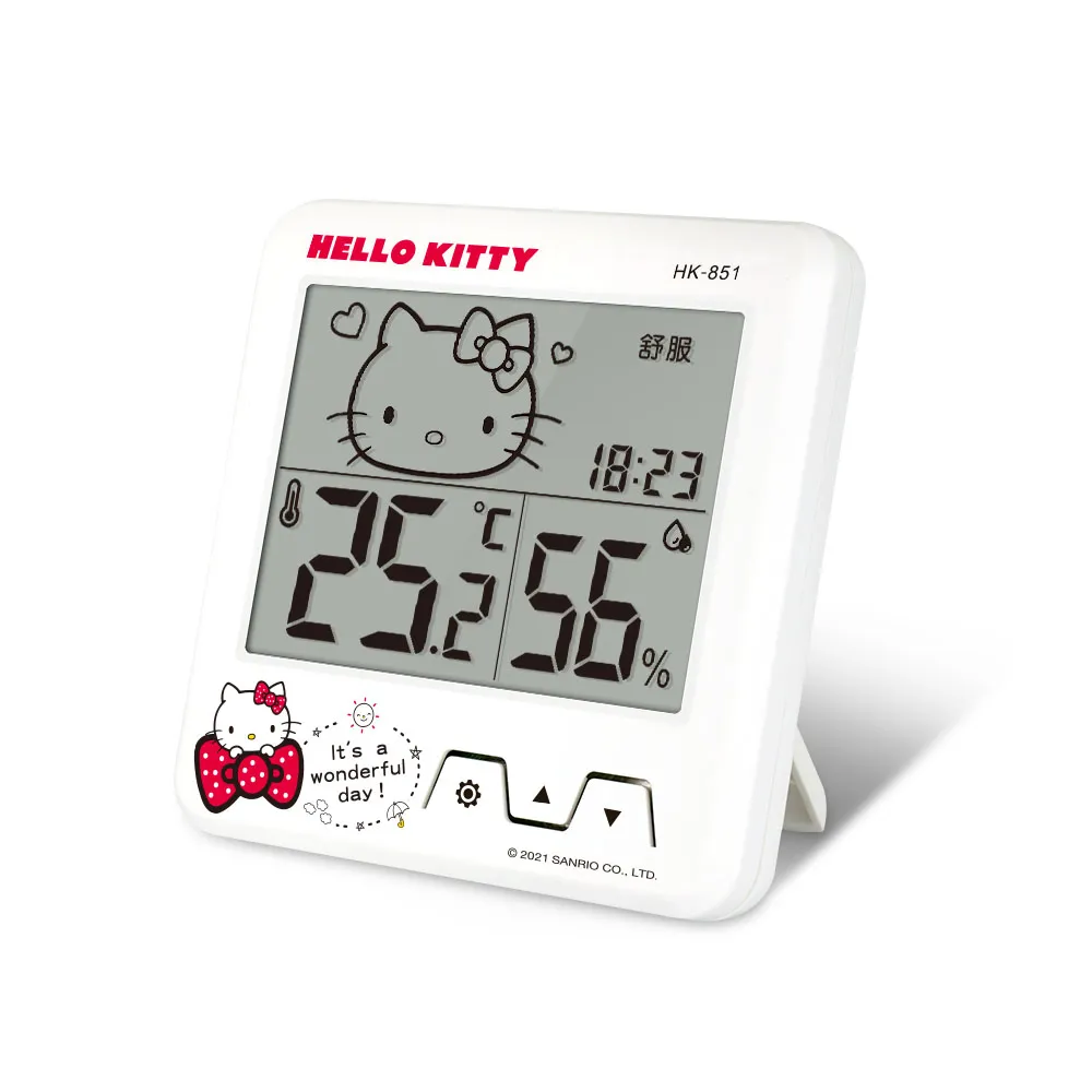 【HELLO KITTY】日式大螢幕溫濕度計(HK-851)