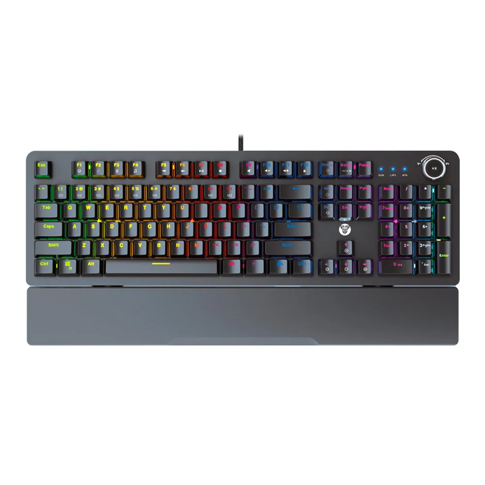【FANTECH】MK853 RGB多媒體機械式電競鍵盤(黑色英文版)