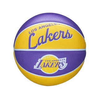 【WILSON】NBA隊徽系列  復古湖人隊 橡膠 籃球(3號球)