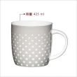 【KitchenCraft】骨瓷馬克杯 圓點灰425ml(水杯 茶杯 咖啡杯)