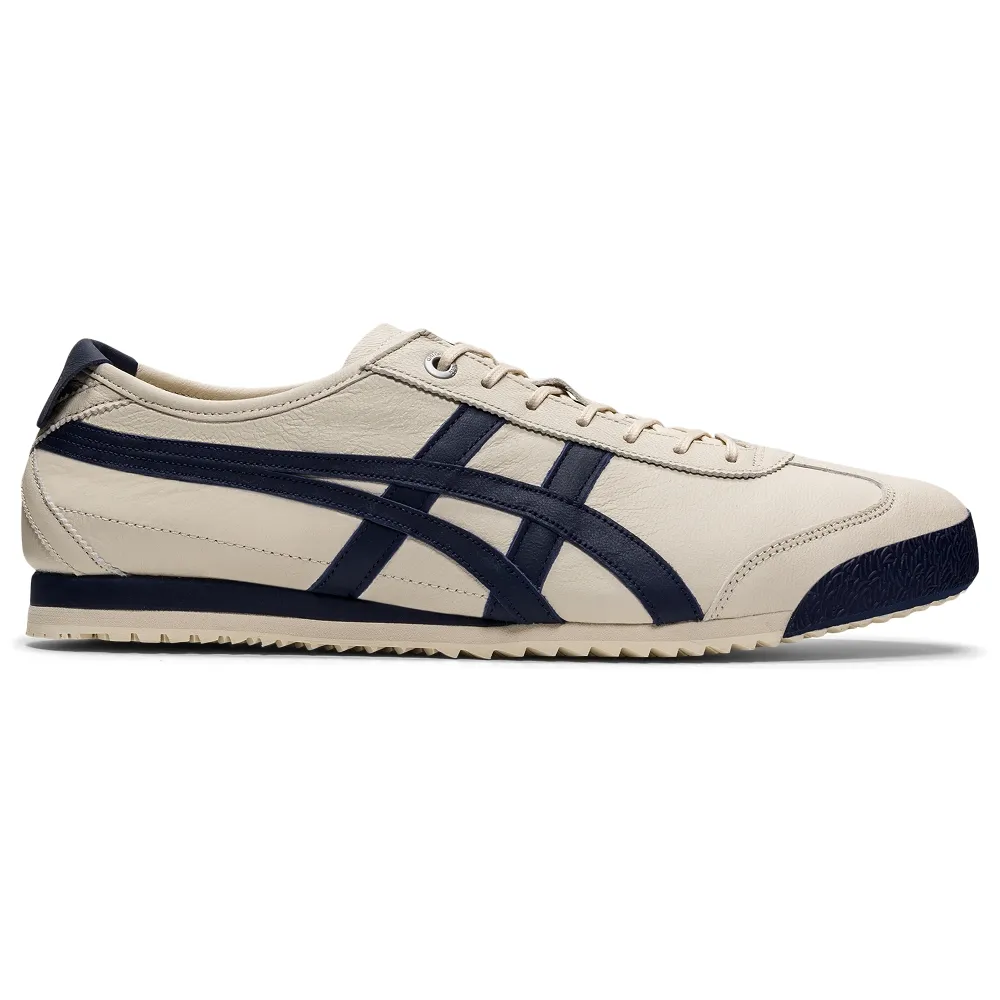 Onitsuka Tiger】鬼塚虎官方旗艦店MEXICO 66 SD 休閒鞋米色底藍邊 