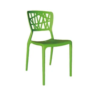 【堡美家具】簡約鳥巢塑膠休閒椅-2入組 限單色(台灣製/可堆疊/塑膠椅/洞洞椅/戶外餐椅/靠背椅)