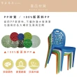 【堡美家具】簡約貝殼塑膠休閒椅-4入組 限單色(台灣製/可堆疊/塑膠椅/洞洞椅/戶外餐椅/靠背椅)