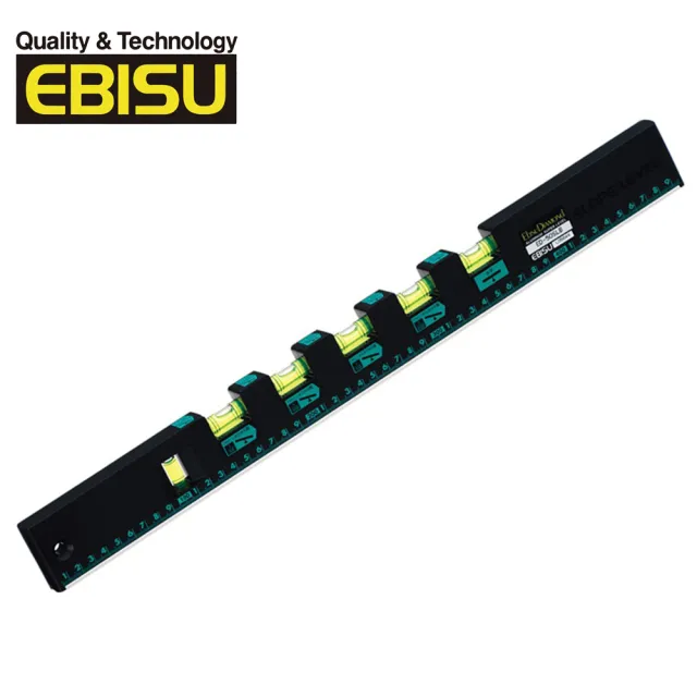 【EBISU】排水流向多泡水平尺 -有磁 -500㎜(ED-50SLMB)