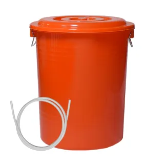 【G+ 居家】MIT 台製RO廢水收集桶 萬用桶106L(1入組-附蓋附提把 隨機色出貨)
