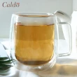 【Caldo 卡朵生活】慢活雙層隔熱有柄玻璃杯(2入組)