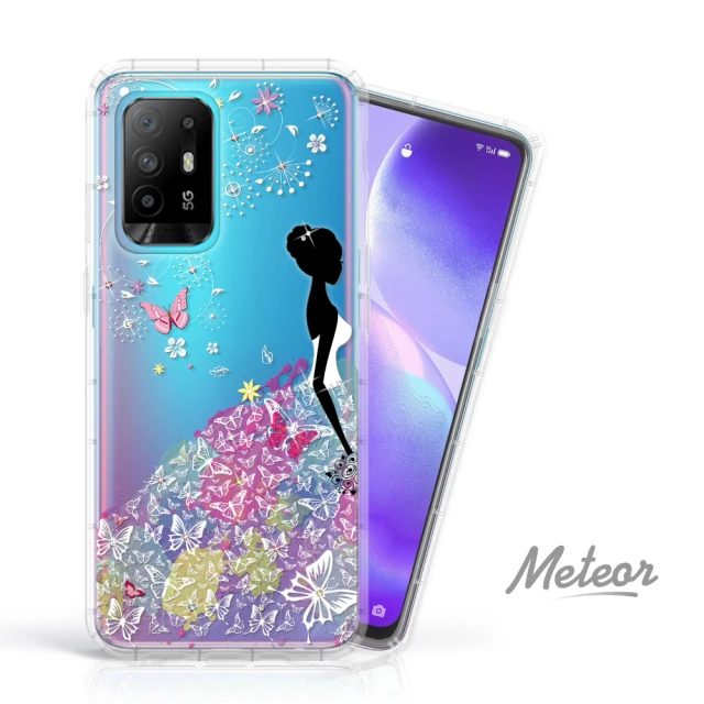 Meteor OPPO Reno5 Z 奧地利彩鑽空壓防摔手機殼(花嫁)