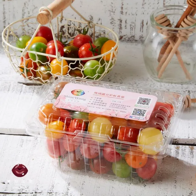 【ShineWong 果物美學】溫室彩虹小番茄500g*4盒(歐盟頂級溫室規格栽種)