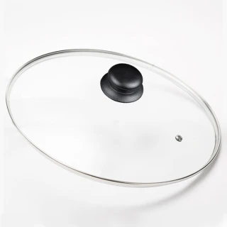 【吉來家】無印風設計-通用強化玻璃鍋蓋32cm(耐高溫×泛用各種鍋具×厚度強化)