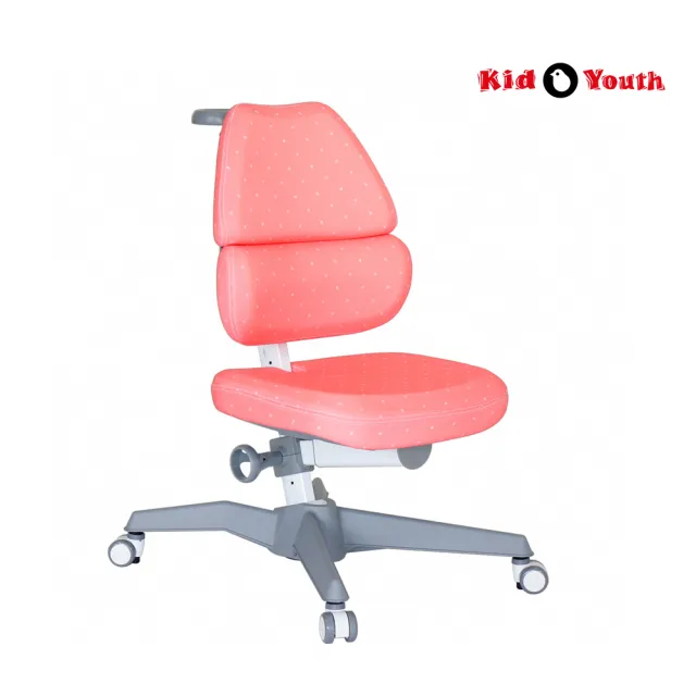 【Kid2Youth 大將作】兒童學習椅 EGO C 珊瑚紅(增厚椅墊/3歲到成人可用/可調高低前後/台灣製/人體工學)