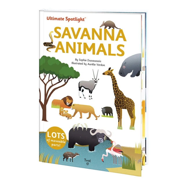 【Song Baby】Ultimate Spotlight：Savanna Animals 草原動物翻頁推拉書(操作書)