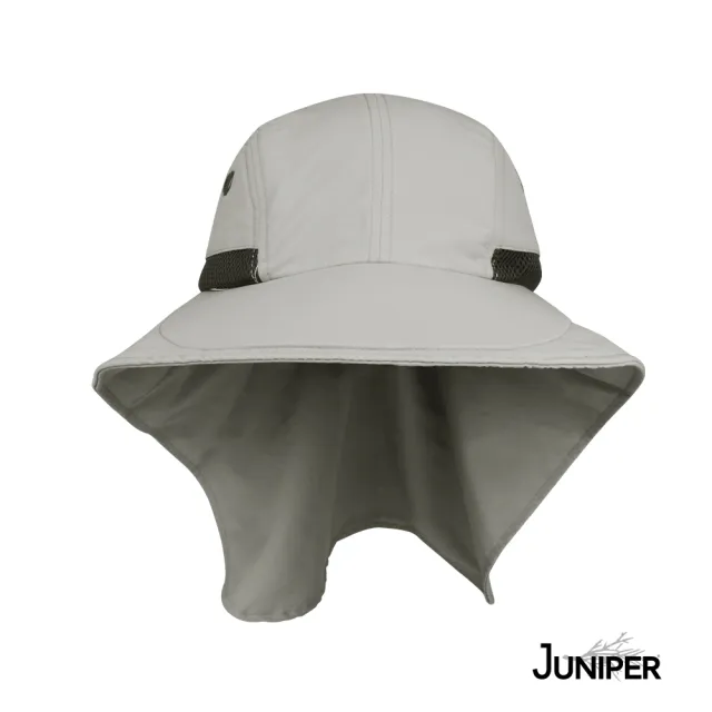 【Juniper 朱尼博】抗UV大帽眉披風休閒帽 MJ7213B(帽子/遮陽帽/防曬帽/後蓋片)