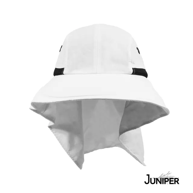【Juniper 朱尼博】抗UV大帽眉披風休閒帽 MJ7213B(帽子/遮陽帽/防曬帽/後蓋片)
