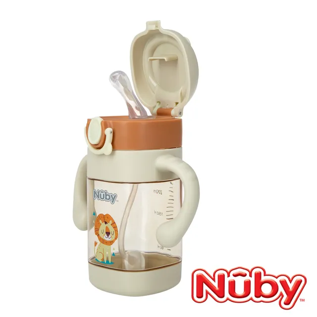 【Nuby官方直營】Nuby PPSU學飲杯_粗吸管_300ml(3款可選)