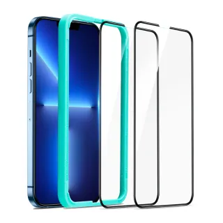 【ESR 億色】iPhone 13 mini/13/13 Pro/13 Pro Max 高清特級鋼化玻璃膜 贈貼膜神器(2入)