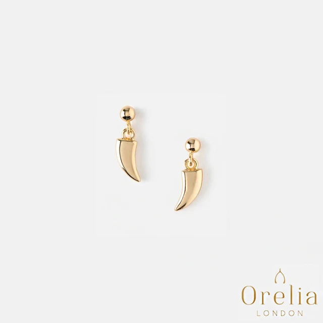 Orelia 英國雅致品牌 Mini Tusk 時尚魅力號角鍍金耳環