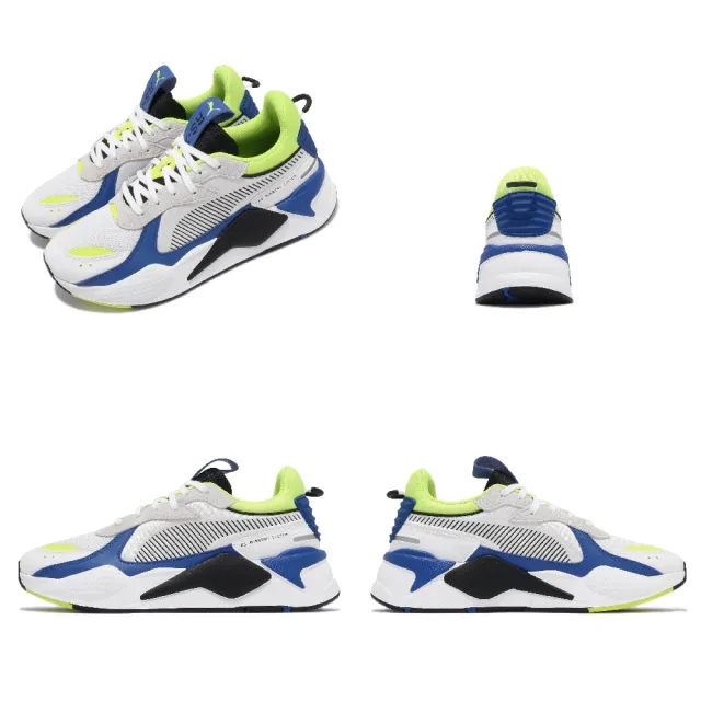 【PUMA】休閒鞋 RS-X Mix 老爹鞋 男鞋 厚底 麂皮 緩震 穿搭推薦 白 藍(38046205)