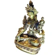 【十方佛教文物】白度母尼泊爾銅鎏金手工佛像13公分