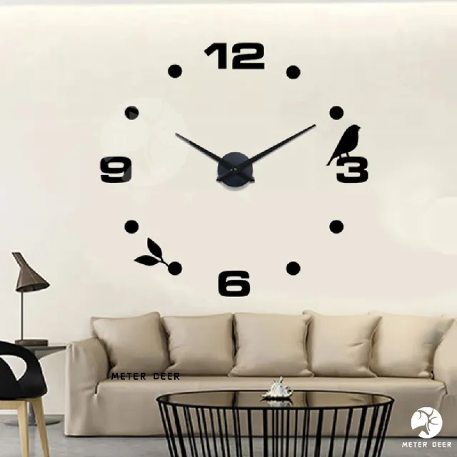 【METER DEER 米鹿】3D 立體壁貼 靜音時鐘 專利正品 DIY 小鳥數字款(#DIY#時鐘#立體壁貼#牆面裝飾)